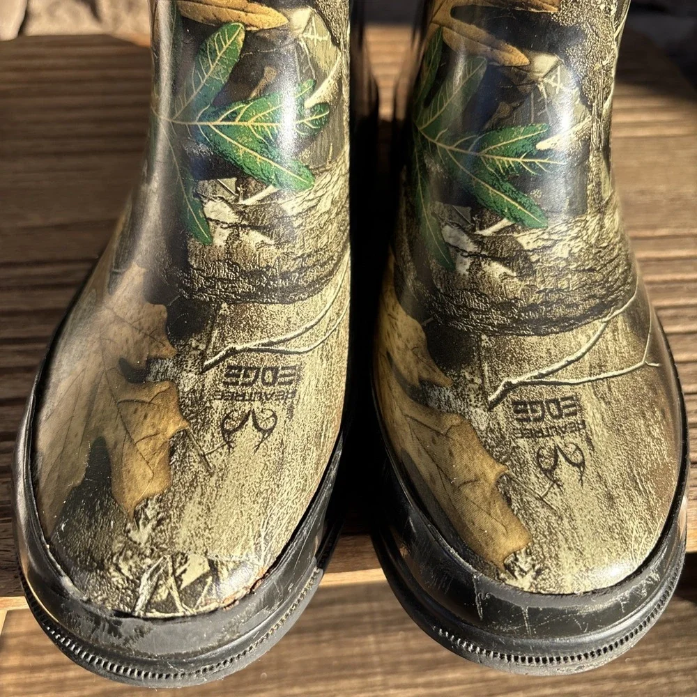 Kids Magellan Camo Rain Boots Size 12 Side Buckle